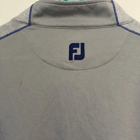 Footjoy Men’s Golf 1/4 Zip Pullover Grey/blue Size XL - Picture 3 of 5